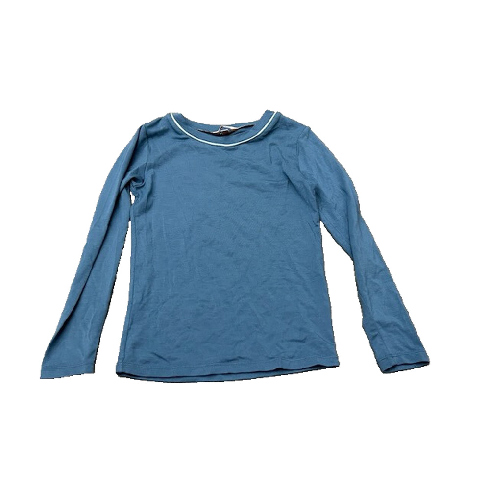 Eberjey Kids Tencel Modal‎ Unisex Long Pajama Top Coastal Blue/Ice Blue Size 6